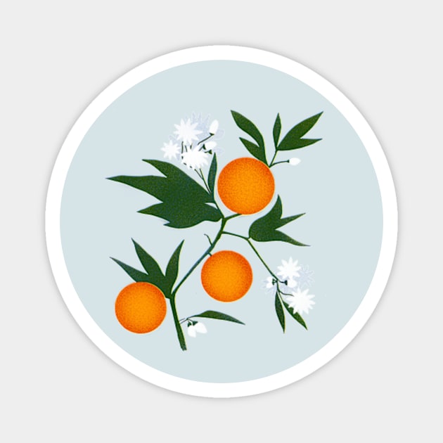 Orange tree blossom Magnet by Delaserratoyou